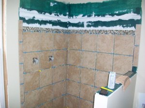 Working on the shower